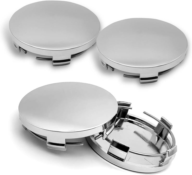 winterrock 4PCS Car Wheel Center Caps, ABS Snap-in Auto Wheel Center Hub Caps, 2.36" OD 2.2" ID Vehicle Rim Hub Caps, Anti-Fall Protective Cover, Universal for Car, SUV, Sedan, Truck (Silver) - Image 1